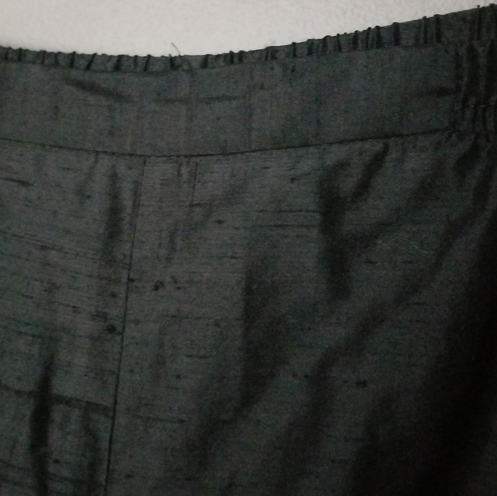 Vintage 100% Silk Pants M Black - Picture 3 of 8